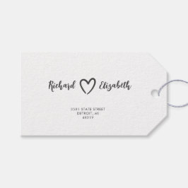 Etiquetas Para Regalos Tipografía Mínima Limpia Boda Moderna