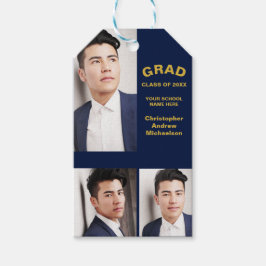 Etiquetas Para Regalos Tipografía minimalista 3 Graduación fotográfica