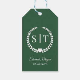 Etiquetas Para Regalos Tipografía minimalista y elegante de monograma de 