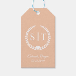Etiquetas Para Regalos Tipografía Minimalista y Elegante de Monograma Ini