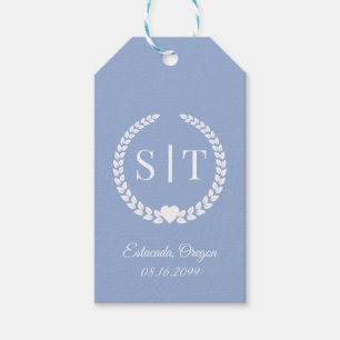 Etiquetas Para Regalos Tipografía Minimalista y Elegante de Monograma Ini