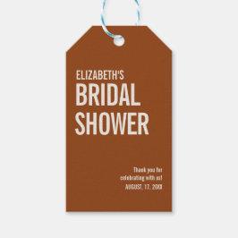 Etiquetas Para Regalos Tipografía Simple de Terracota para Agradecimiento