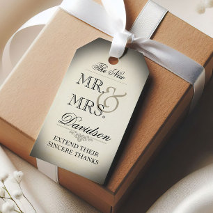 Etiquetas Para Regalos Tipografía Vintage Elegante Estilo Antiguo Boda