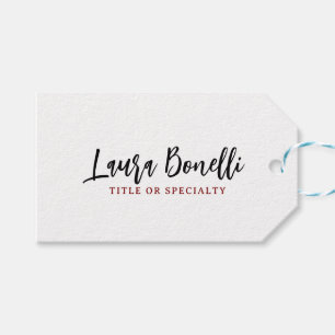 Etiquetas Para Regalos Título de nombre simple profesional minimalista
