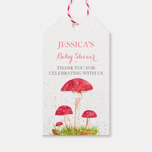 Etiquetas Para Regalos Toadstool Mushroom Watercolor Cute Baby Shower