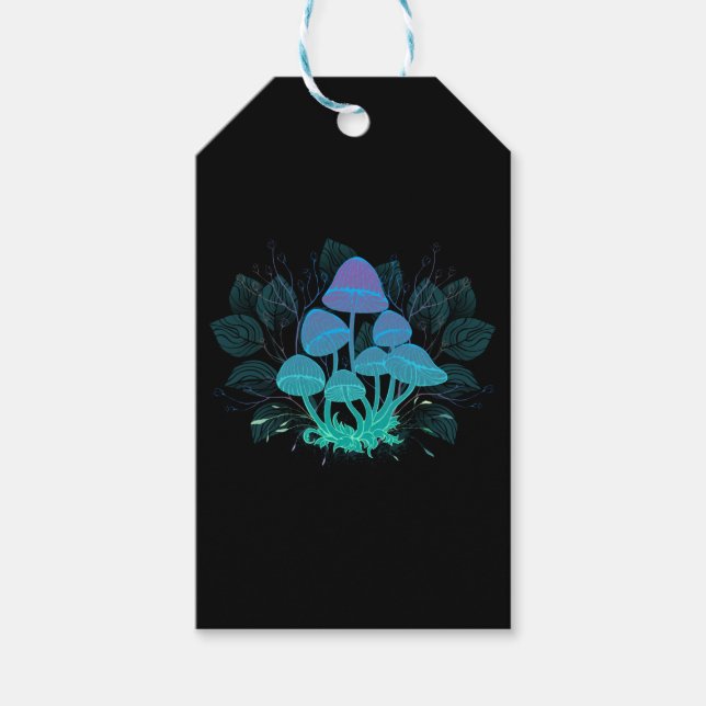 Etiquetas Para Regalos Toadstools en Bushes (Anverso)
