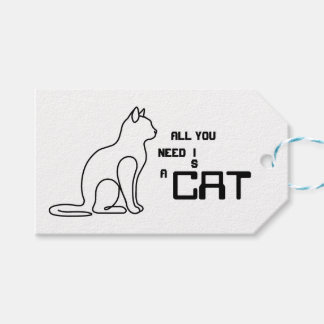 Etiquetas Para Regalos Todo lo que Necesitas es un Gato Amante de Gatos L