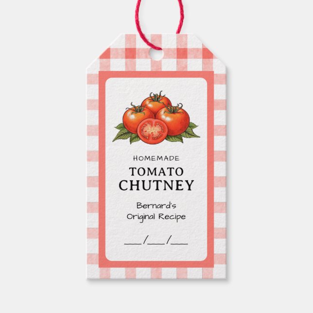 Etiquetas Para Regalos Tomato Chutney Preserve (Anverso)
