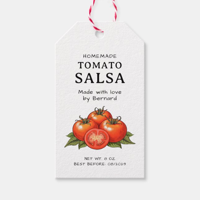 Etiquetas Para Regalos Tomato Salsa label (Anverso)
