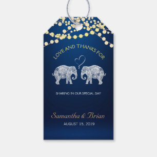 Etiquetas Para Regalos TONELADAS DE AMOR/Elefante Boda Personalizado