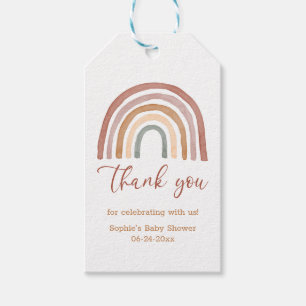 Etiquetas Para Regalos Tonos apagados Boho Arcoiris Gracias Ronda S Clási