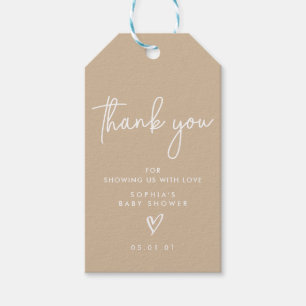 Etiquetas Para Regalos Tonos apagados Minimalista moderno Boho Baby Showe
