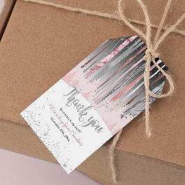 Etiquetas Para Regalos Tonos mutados Plata Snowy Mystic Wood Cumpleaños