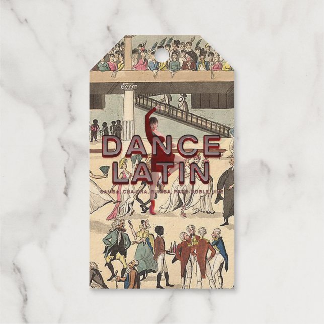 Etiquetas Para Regalos TOP Dance Latin (Reverso)