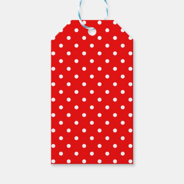 Etiquetas Para Regalos Topos rojos (Anverso)