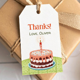 Etiquetas Para Regalos Torta de cumpleaños de chocolate con velas y mante