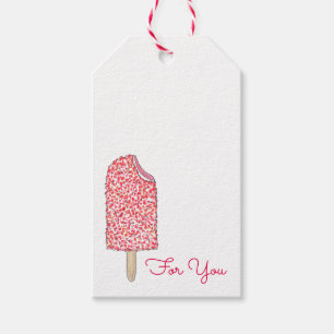 Etiquetas Para Regalos Torta de fresa rosada de poca tarta helado crema d