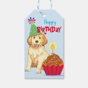 Etiquetas Para Regalos Torta de oro de cumpleaños