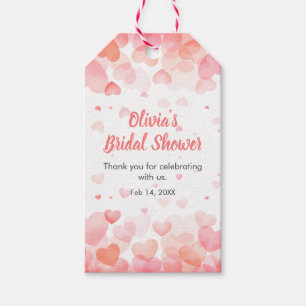 Etiquetas Para Regalos Torta Nupcial Pink & Red El Amor Está en el Aire 