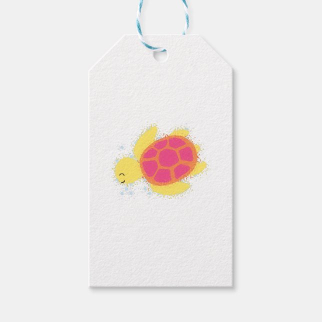Etiquetas Para Regalos Tortuga marina (Anverso)