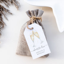 Tostadas de champán para amar el favor personaliza