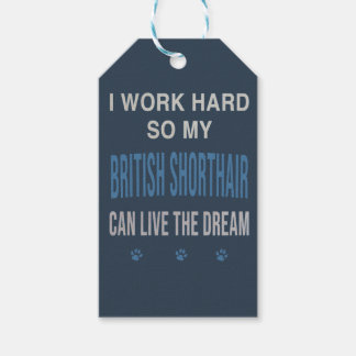 Etiquetas Para Regalos Trabajo Duro Para Mi British Shorthair