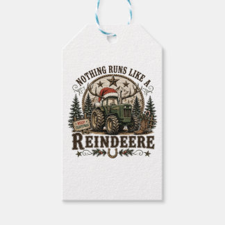 Etiquetas Para Regalos Tractor Reno de Navidad
