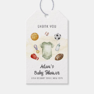 Etiquetas Para Regalos Traje de baño de Watercolor All Star Sports para B