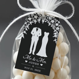 Etiquetas Para Regalos Traje de novia y esmoquin de agradecimiento para S