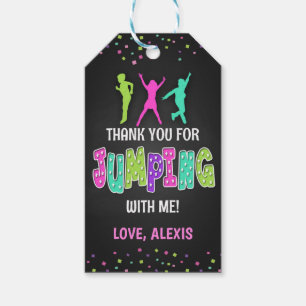 Etiquetas Para Regalos Trampoline Birthday Favor Tag - Chica
