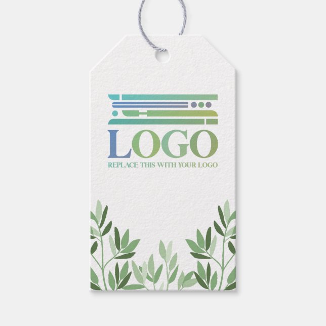 Etiquetas Para Regalos Tranquila vegetación suave deja tu logotipo y medi (Anverso)
