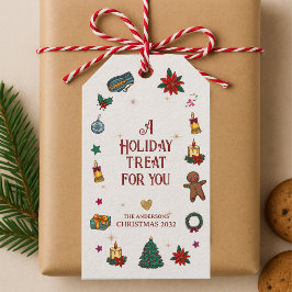 Etiquetas Para Regalos Tratamiento personalizado de vacaciones de iconos 