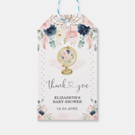 Etiquetas Para Regalos Travel Dreamcatcher Rubor Navy Flower Baby Shower