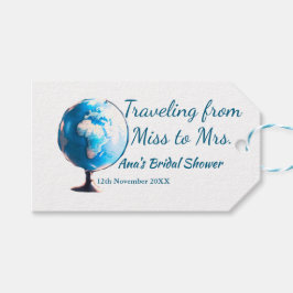Etiquetas Para Regalos Travel ducha de novia añadir nombre fecha señorita