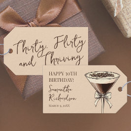 Etiquetas Para Regalos Treinta Flirty y Thriving Happy 30 cumpleaños