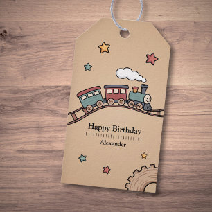 Etiquetas Para Regalos Tren de Madera