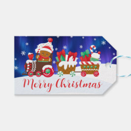 Etiquetas Para Regalos Tren de Pan de Jengibre de Navidad Lindo y Regalos