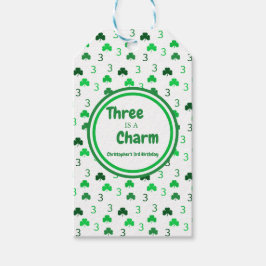 Etiquetas Para Regalos Tres es el tercer cumpleaños de San Patricio
