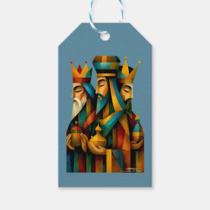 Etiquetas Para Regalos Tres Reyes Magos Arte Abstracto de la Natividad 