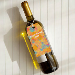 Etiquetas Para Regalos Trippy Hippie Psicodélico Diseño Floral Retro