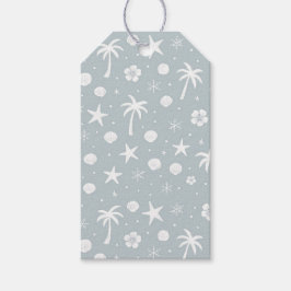 Etiquetas Para Regalos Tropical Palm Trees Coastal Christmas 