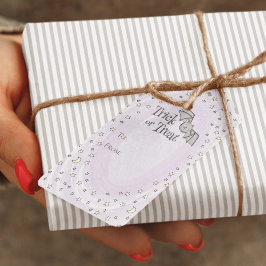 Etiquetas Para Regalos Truco morado o trato a partir de Halloween