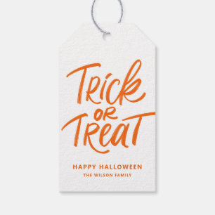 Etiquetas Para Regalos Truco naranja o truco para tratar a mano dejando H