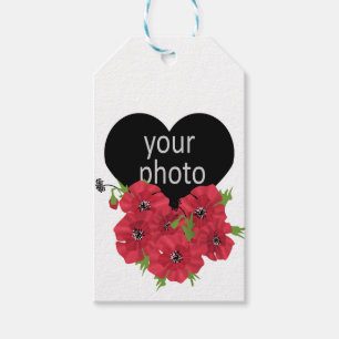 Etiquetas Para Regalos Tu foto, corazón, personal, creativo, amor