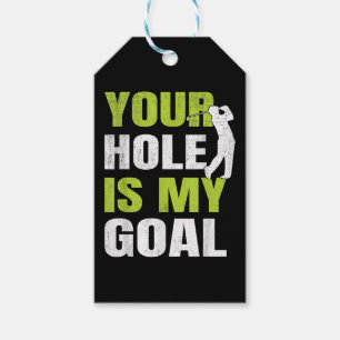 Etiquetas Para Regalos Tu hoyo es mi meta - Jugador de golf humor de golf