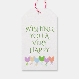 Etiquetas Para Regalos Tulipanes Elegantes Personalizados de Primavera, D