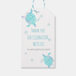 Etiquetas Para Regalos Turtle Kids Under The Sea Watercolor Pastel Party