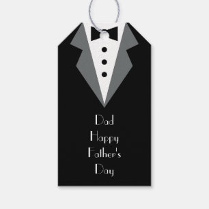 Etiquetas Para Regalos Tuxedo Corbata Negra Día del Padre