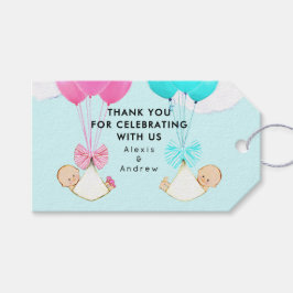 Etiquetas Para Regalos Twins Baby Shower Gracias