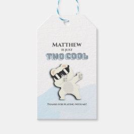 Etiquetas Para Regalos Two Cool Winter Polar Bear dabbing 2nd bday